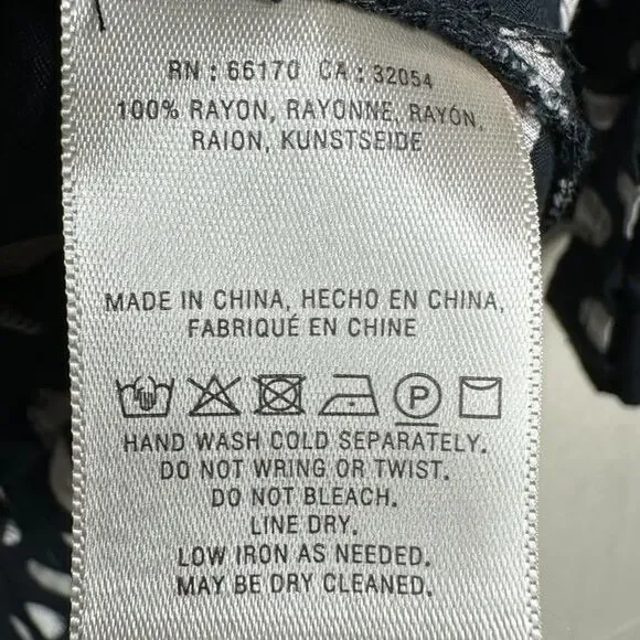 Anthropologie Maeve Polka Dot Ruffle‎ Sleeveless Blouse Black/White Size 0 - Picture 6 of 6